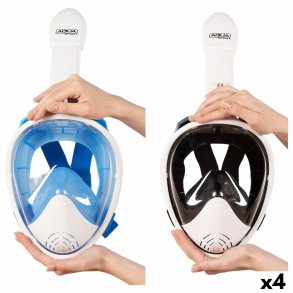 Snorkelmaske med sportskamerasttte AquaSport Bl Hvid (4 enheder)