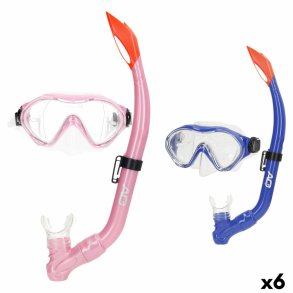 Snorkel beskyttelsesbriller og rr AquaSport Bl Pink (6 enheder)