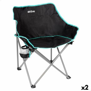 Polstrede Campingstol Aktive 50 X 74 X 47 CM (2 enheder)