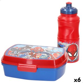 Madkasse med tilbehr Spider-Man Plastik 380 ml 17 x 5,5 x 13,5 cm (6 enheder)