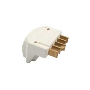 Komfur vinkel stikprop 5 pol hvid 16A/400V