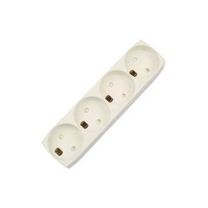 4-stikdse m/jord gr 250V 10A