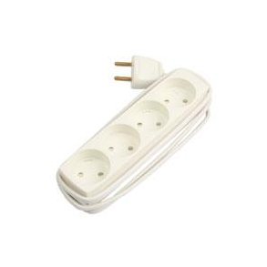 4-stikdse m/1,5m ledning hvid