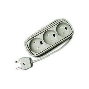 3-stikdse gr 1,5m, m/blindhul 250V 13A