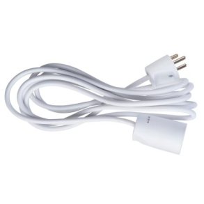 Forlngerledning m/jord hvid 3m 230V 13A