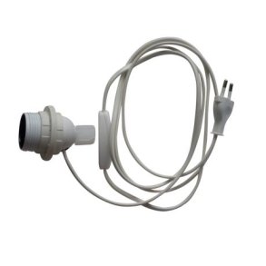 Flaskemontering komplet E27 m/2M ledning