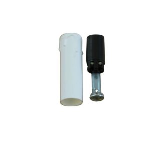 Kerterr m/drber komplet hvid L.80mm 23mm