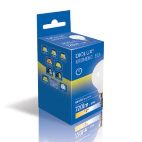 DIOLUX KRONE60 6W 840 E14 720lm tnd/sluk