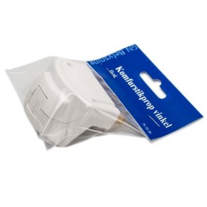 Komfur Vinkel-stikprop 5 pol 16A 400V hvid GN-pak