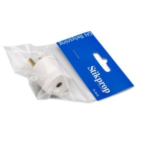 Lampe stikprop m/jord hvid GN-pak