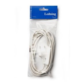 Ledningsst 2,5m hvid GN-pak