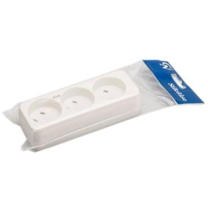 EDB 3-stikdse 10A 250V hvid GN-pak