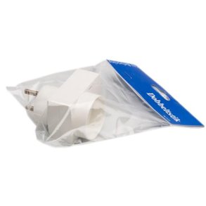 Dobbeltstik flad/rund hvid GN-pak