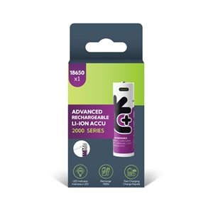 Genopladelig Lithuim 18650 Batteri USB-C 1 pak