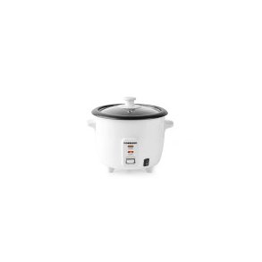 Riskoger | 0,6 l | 300 W | non-stick bel�gning | aftagelig sk�l | dampkurv | holde-varm-funktion | automatisk slukning | hvid