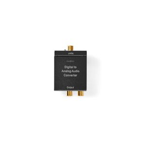 Digital Audio Converter | 1-vejs | Tilslutninger indgang: 1x Digital RCA / 1x TosLink | Tilslutninger udgang: 1x (2x RCA) / 1x 3.5 mm | Automatisk | Integreret forst�rker | Sort