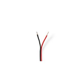 H�jtaler Kabel | 2 x 0.75 mm� | Kobber | 100.0 m | Runde | PVC | R�d / Sort | Rulle