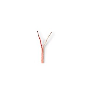 H�jtaler Kabel | 2 x 1.50 mm� | Kobber | 100.0 m | Runde | PVC | Gennemsigtig | Rulle