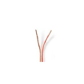 H�jtaler Kabel | 2 x 4.00 mm� | Kobber | 25.0 m | Runde | PVC | Gennemsigtig | Rulle