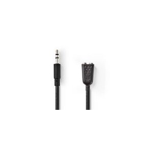 Stereo Audio kabel | 3.5 mm Hanstik | 2 x 3.5 mm Hunstik | Nikkelplateret | 0.20 m | Runde | Box