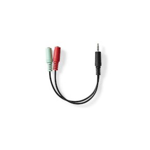 Stereo Audio kabel | 3.5 mm Hanstik | 2 x 3.5 mm Hunstik | Nikkelplateret | 0.20 m | Runde | Antracit | Box
