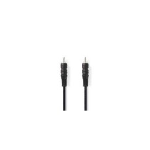 Digitalt lydkabel | RCA Hanstik | RCA Hanstik | Nikkelplateret | 2.00 m | Runde | PVC | Sort | Box