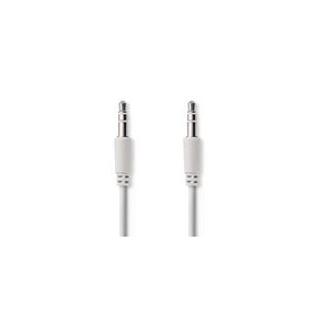 Stereo Audio kabel | 3.5 mm Hanstik | 3.5 mm Hanstik | Nikkelplateret | 1.00 m | Runde | Hvid