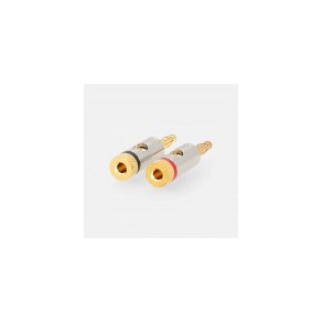 Banana Connector | Lige | Han | Guldplateret | Skru | Kabeldiameter: 3.0 mm | Metal | Guld | 2 stk. | Konvolut