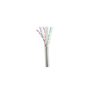 Netv�rkskabel Roll | CAT6 | Stranded | U/UTP | CCA | 305.0 m | Indend�rs | Runde | PVC | Gr� | Tr�kboks