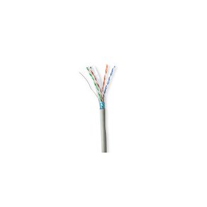 Netv�rkskabel Roll | CAT6 | Solid | F/UTP | CCA | 305.0 m | Indend�rs | Runde | PVC | Gr� | Tr�kboks