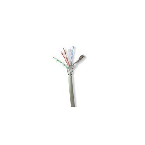 Netv�rkskabel Roll | CAT6 | Stranded | S/FTP | Kobber | 100.0 m | Indend�rs | Runde | LSZH | Gr� | Tr�kboks