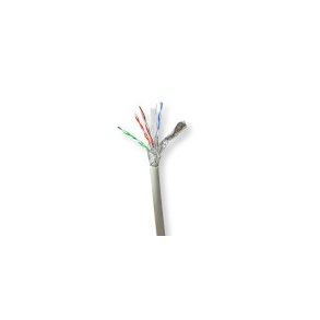Netv�rkskabel Roll | CAT6 | Stranded | S/FTP | Kobber | 305.0 m | Indend�rs | Runde | LSZH | Gr� | Tr�kboks
