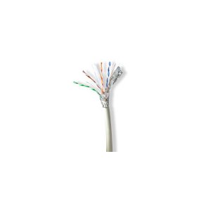 Netv�rkskabel Roll | CAT6a | Solid | SF/UTP | Kobber | 100.0 m | Indend�rs | Runde | LSZH | Gr� | Gave�ske