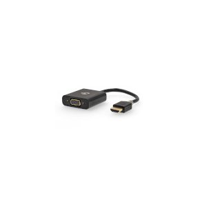 HDMI Adapter | HDMI Stik | USB Micro-B Hun / VGA Hun / 3.5 mm Hunstik | Guldplateret | Lige | PVC | Antracit | 1 stk. | Box
