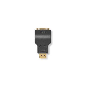 DisplayPort adapter | DisplayPort Han | VGA Hun | 1080p | Guldplateret | Lige | Runde | ABS | Antracit | Box
