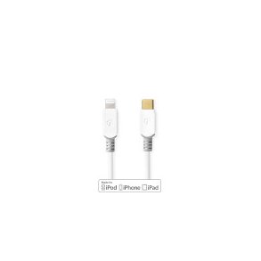 Lightning Kabel | USB 2.0 | Apple Lightning 8-pin | USB-C Han | 480 Mbps | Guldplateret | 1.00 m | Runde | PVC | Hvid | Box