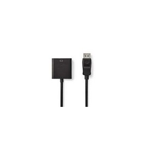 DisplayPort adapter | DisplayPort Han | DVI-D 24+1-Pins Hun | 1080p@60Hz | Nikkelplateret | Lige | 0.20 m | Runde | PVC | ABS | Sort | Box
