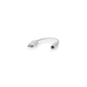 Lightning Adapter | Apple Lightning 8-pin | 3.5 mm Hunstik | Nikkelplateret | 0.10 m | Runde | PVC