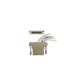 Seriel adapter | Adapter | D-SUB 25-Pin Hun | RJ45 Hun | Nikkelplateret | Elfenben | Box