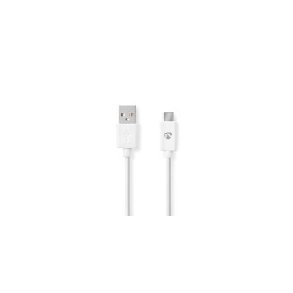 USB-kabel | USB 2.0 | USB-A Han | USB-C Han | 60 W | 480 Mbps | Nikkelplateret | 3.00 m | Runde | PVC | Hvid | Box