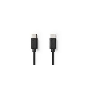 USB-kabel | USB 2.0 | USB-C Han | USB-C Han | 60 W | 480 Mbps | Nikkelplateret | 1.00 m | Runde | PVC | Sort | Box