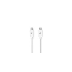 USB-kabel | USB 2.0 | USB-C Han | USB-C Han | 60 W | 480 Mbps | Nikkelplateret | 2.00 m | Runde | PVC | Hvid | Box
