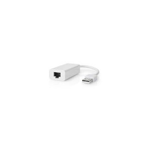 USB-netv�rksadapter | USB 2.0 | 100 Mbps | USB-A Han | RJ45 Hun | 0.20 m | Runde | Guldplateret / Nikkelplateret | Kobber | Hvid | Box