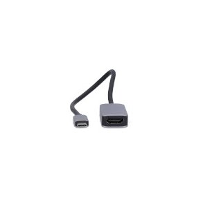 USB-C Adapter | USB 3.2 Gen 1 | USB-C Han | HDMI  -udgang | 8K@60Hz | 0.20 m | Runde | Nikkelplateret | PVC | Sort | Box