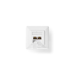 Netv�rksv�gboks | In-wall | 2-Port port(s) | CAT7 | Lige | Hun | Guldplateret | PVC | Elfenben | Box