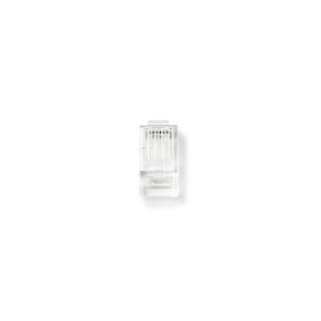 RJ45-stik | Han | Solid UTP CAT5e | Lige | Guldplateret | 10 stk. | PVC | Gennemsigtig | Box