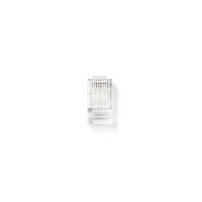 RJ45-stik | Han | Stranded UTP CAT5 | Lige | Guldplateret | 10 stk. | PVC | Gennemsigtig | Box