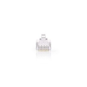 RJ45-stik | Han | Solid UTP CAT6 | Lige | Guldplateret | 10 stk. | PVC | Gennemsigtig | Box