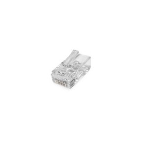 RJ45-stik | RJ45 Pass Through | Fast/strenget UTP CAT6 | Lige | Guldplateret | 10 stk. | Polycarbonate | Gennemsigtig | Box