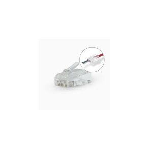 RJ45-stik | RJ45 Pass Through | Solid UTP CAT5 | Lige | Guldplateret | 10 stk. | PVC | Gennemsigtig | Box